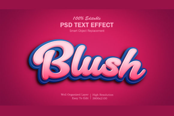 3D Blush Editable PSD Text Effect: A Comprehensive Guide