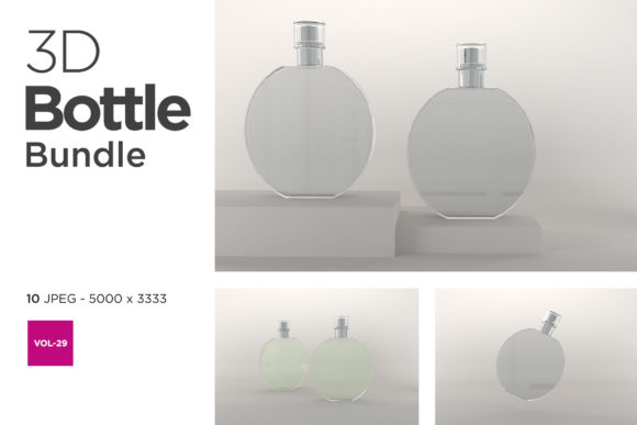 3D Bottle Mockup Bundle Vol-29: Elevate Your Brand Without the Rendering Headache