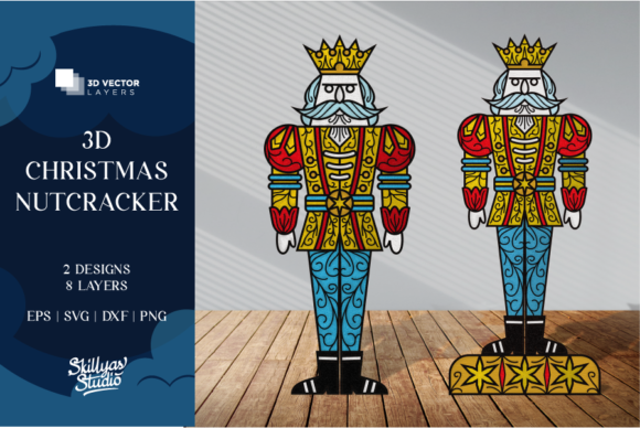 3D Christmas Nutcracker SVG Papercut: Bringing Layered Magic to Your Holiday Projects