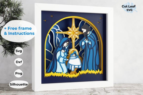 3D Nativity Shadow Box Svg, Christmas: A Timeless Craft for Holiday Traditions