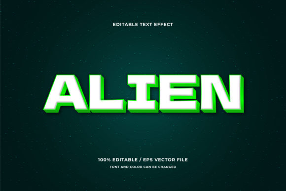 Alien 3d Editable Stylish Text Effect for Bold Designs