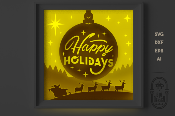 Christmas 3D Scene 3D Happy Holidays