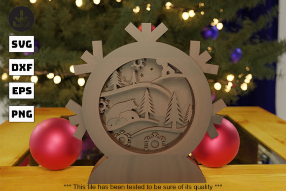 Forest 3D CHRISTMAS Svg, 5 Layers