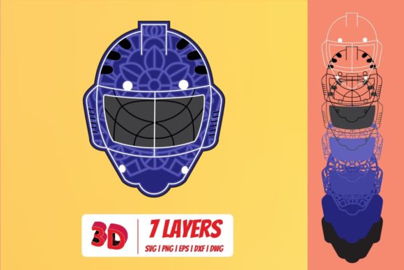 Hockey 2 3D Layered SVG Cut File