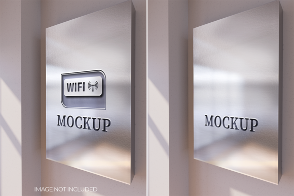 Iron Plate 3D Logo Mockup for Realistic Branding