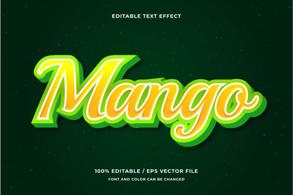Mango Colorful 3d Editable Text Effect