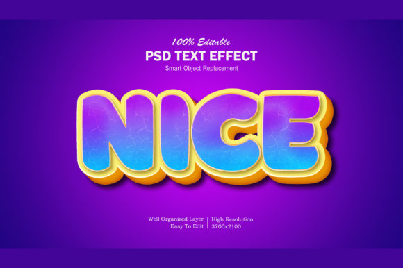 Nice Editable PSD 3D Text Effect