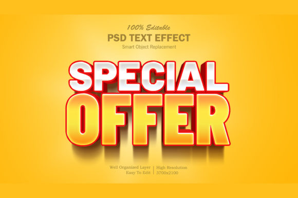Special Offer Style PSD 3D Text Effect: Elevate Your Visual Branding Instantly